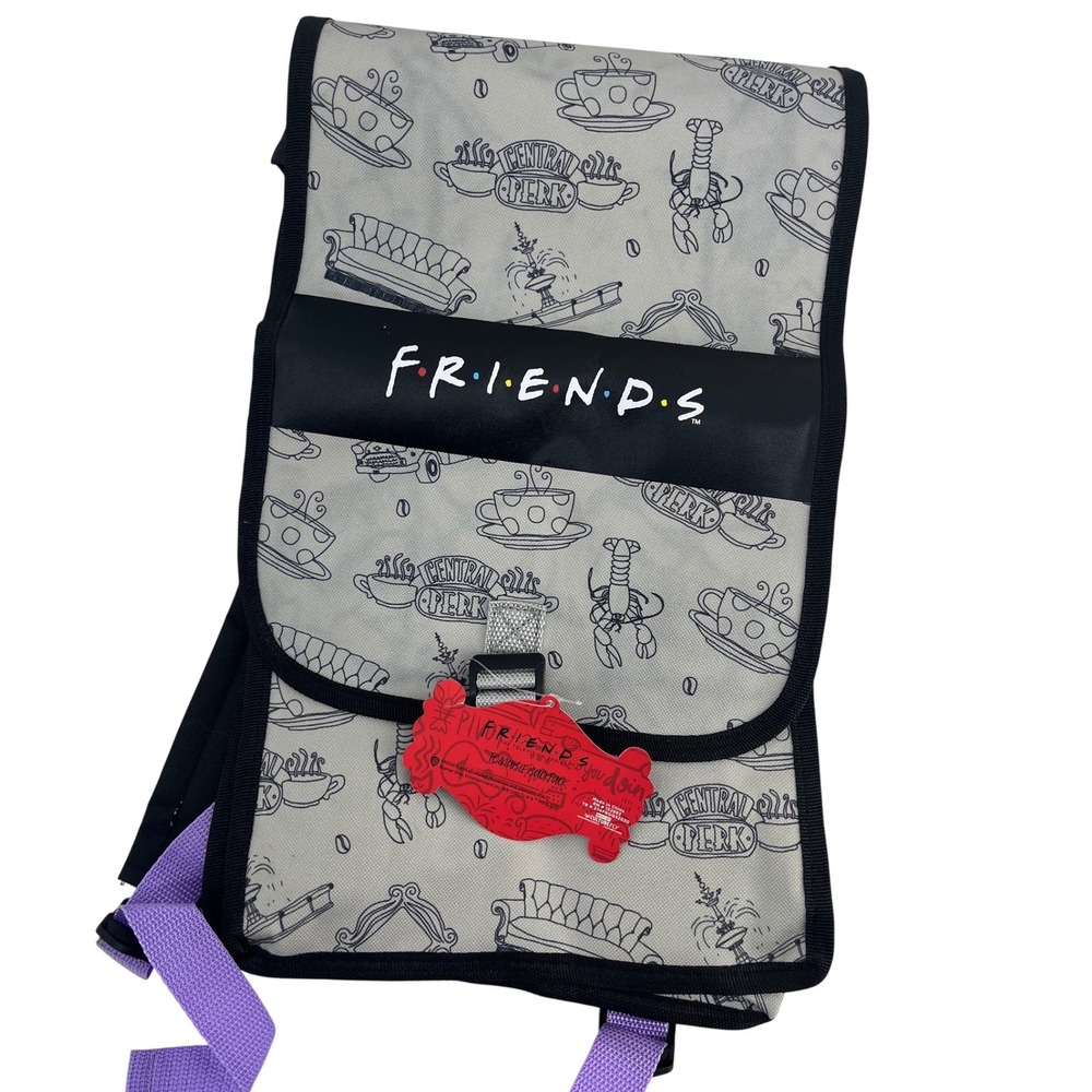 CultureFly Friends TV Show Foldable Canvas Central Perk Backpack‎ Bag NWT